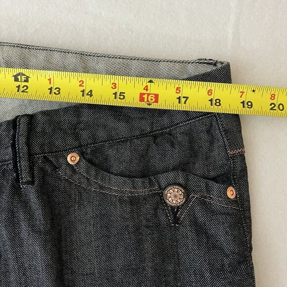 Venezia Women's Stretch Straight Mid Rise Navy Denim Cropped Jeans Plus Size18 - Picture 9 of 12